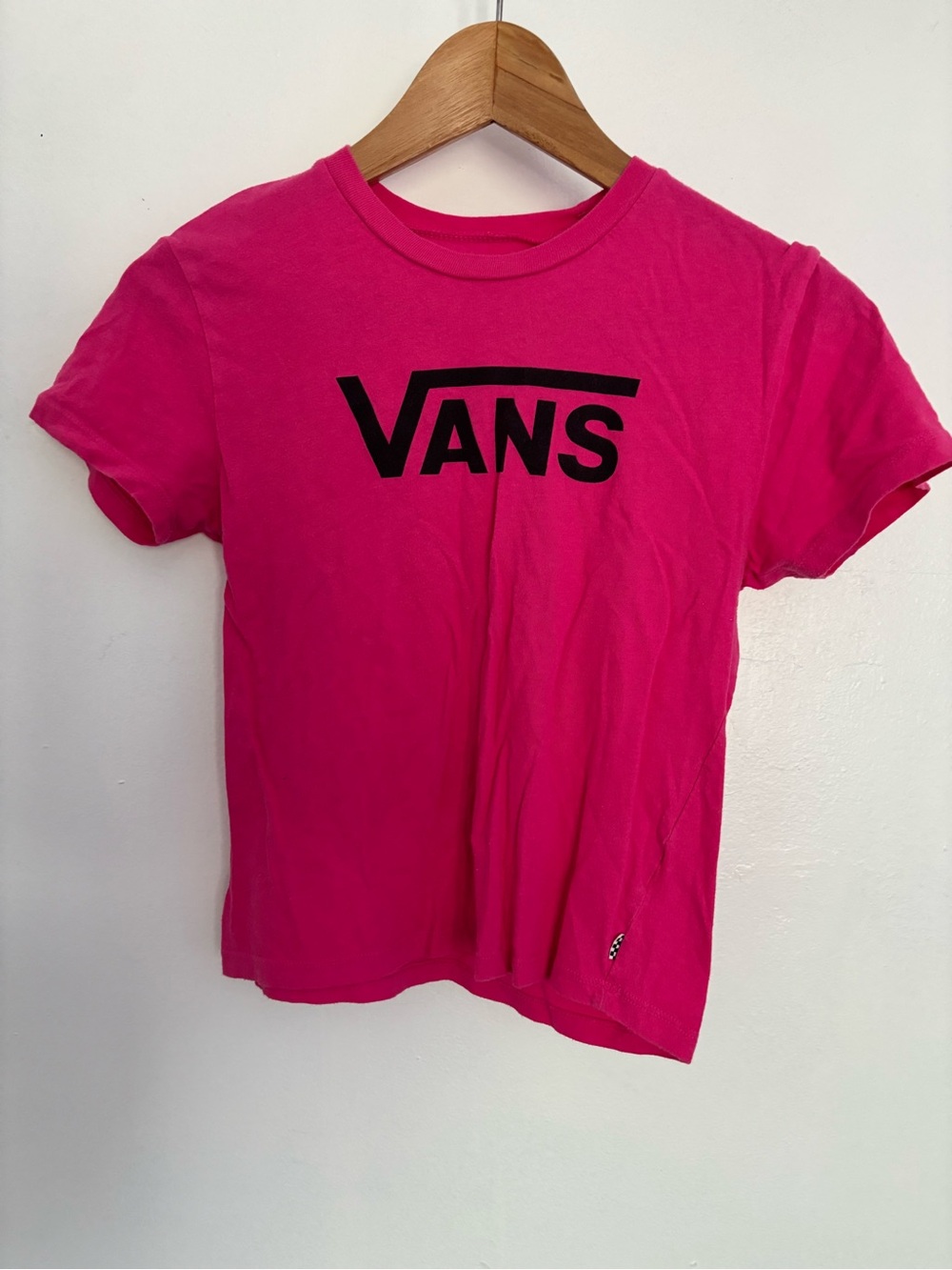 Vans Kids Hot Pink Tee with Black Logo